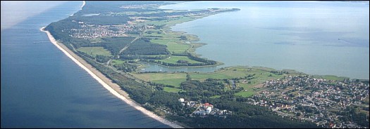Luftbild der Insel Usedom